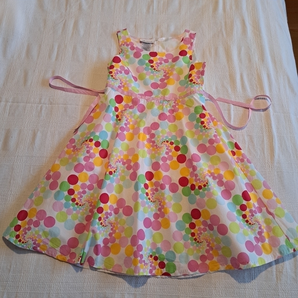 Bonnie Jean girls size 12 polka dot sleeveless dress